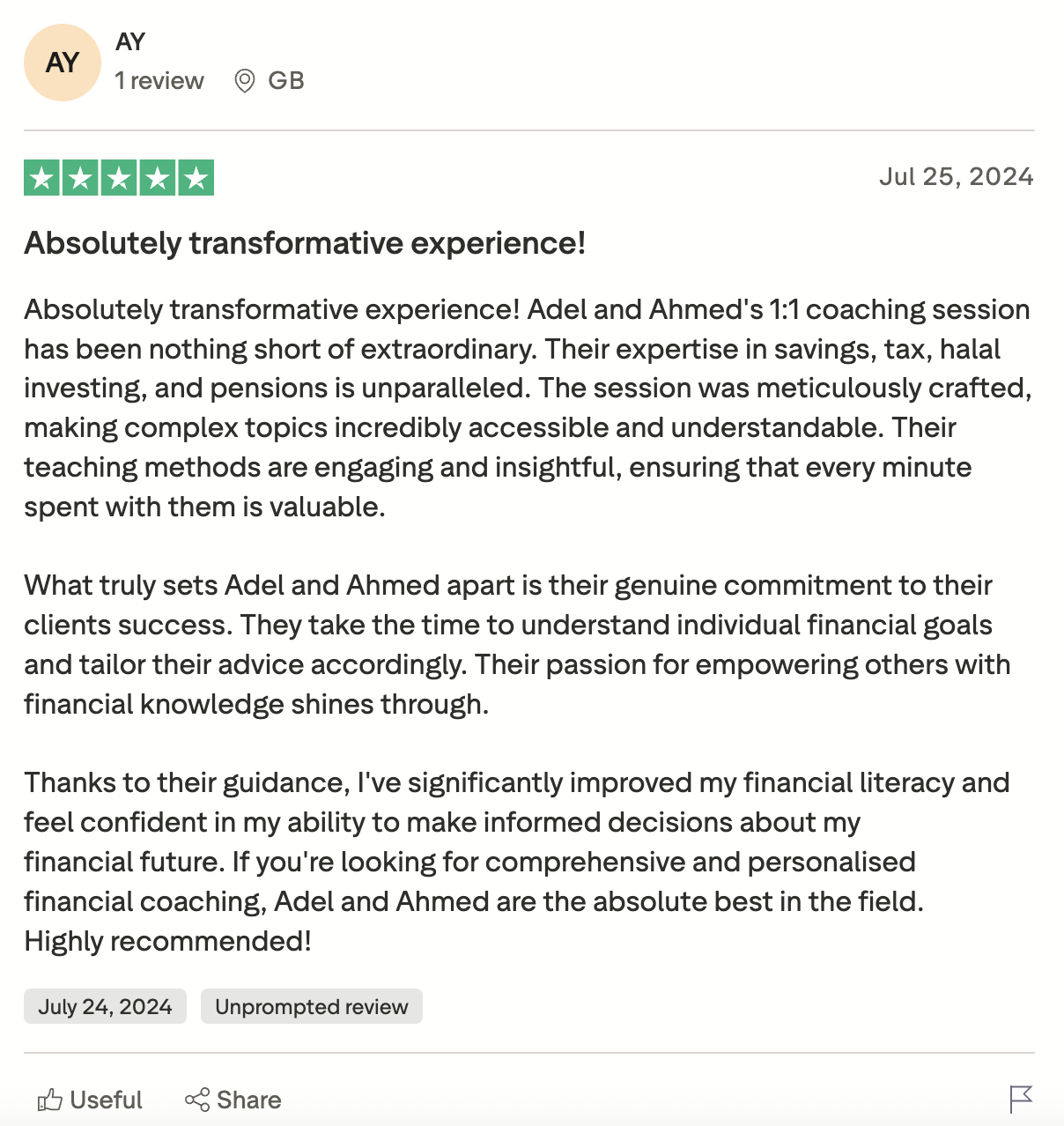 Trustpilot Review 1